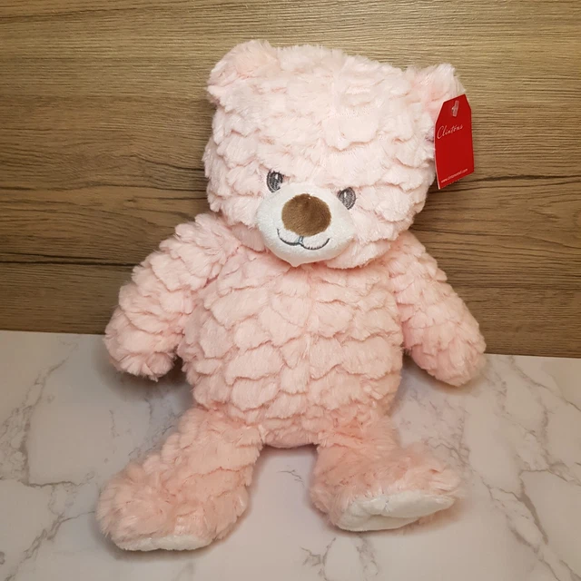 CLINTONS PINK TEDDY Bear Comforter Soft Toy Plush fluffy cuddly 11