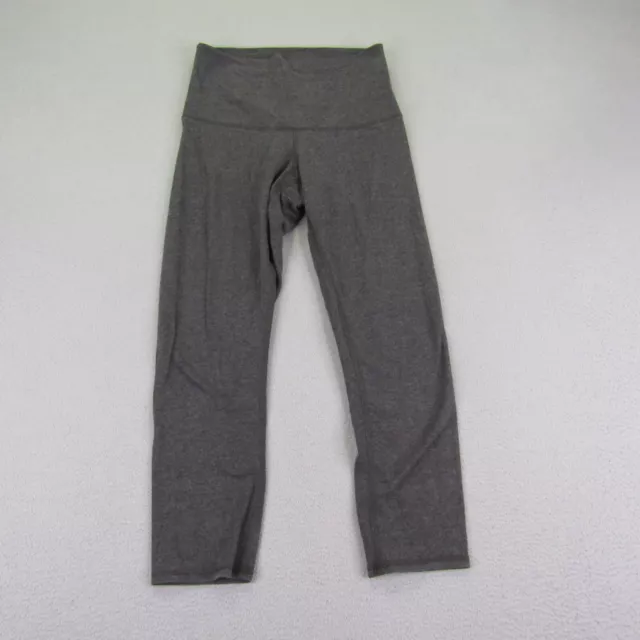 Lululemon Leggings Womens 4 Gray Crop Cutoff Capri Workout Gym Athletic Pants %