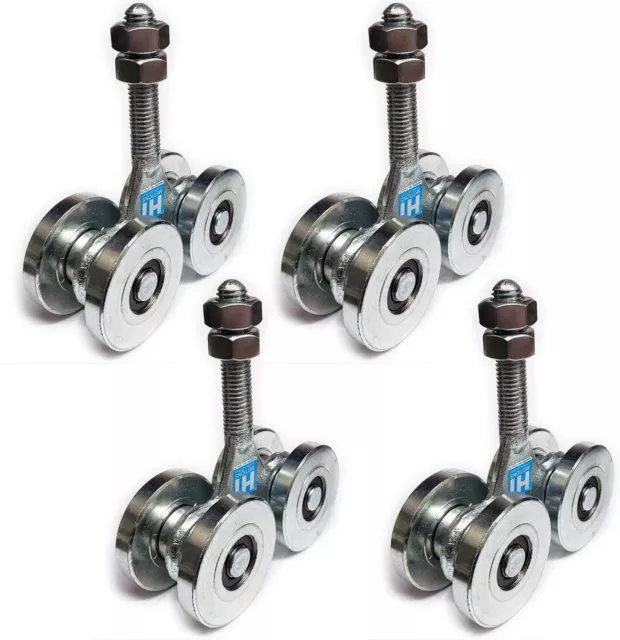 Sliding Track Rollers with Bearings Gate Truck Trolley HI Motions 4 Wheel- 2Pair