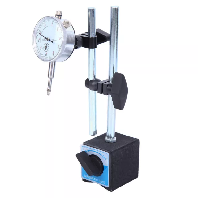 Dial Test Indicator DTI Gauge + Magnetic Base Stand Metric Precision Clock Gauge