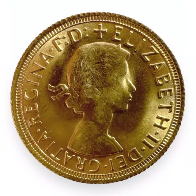 1968 GOLD SOVEREIGN COIN QUEEN ELIZABETH II GREAT BRITAIN UK British Royal Mint