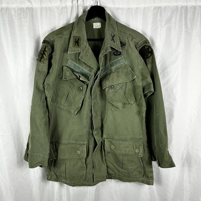 ORIGINAL PATCHED NAMED Vietnam War Special Forces Tropical Jacket ...