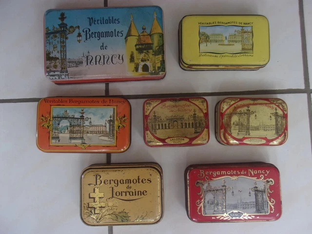 LOT DE 3 PETITES BOITES PUBLICITAIRES ANCIENNES EN TOLE, Vichy, Bohin
