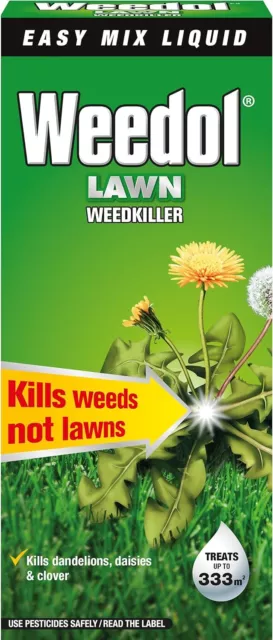 Weedol Concentrated Lawn Weedkiller, Easy Mix Liquid, 500 ml