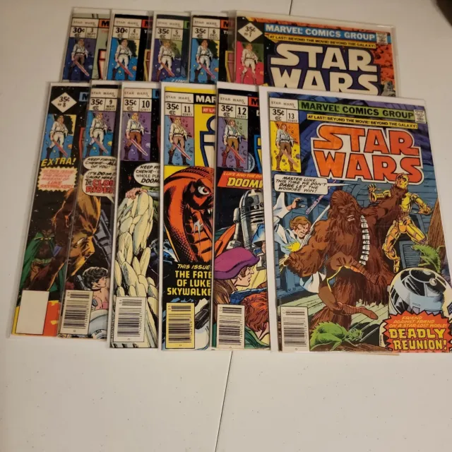 Star Wars #3-13 1977 Marvel Series NO Reprint 3 4 5 6 7 8 9 10 11 12 13 run lot