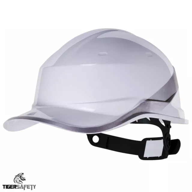 Delta Plus Blanc Baseball Diamant V Rigide Chapeau Casques Bosse Capuchon Ppe