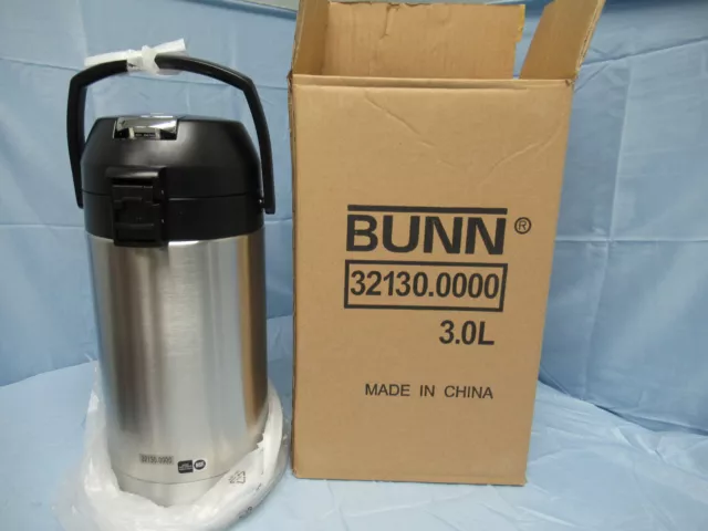 BUNN 32130.0000 Satinless Steel 3.0 Liter Lever-Action Airpot
