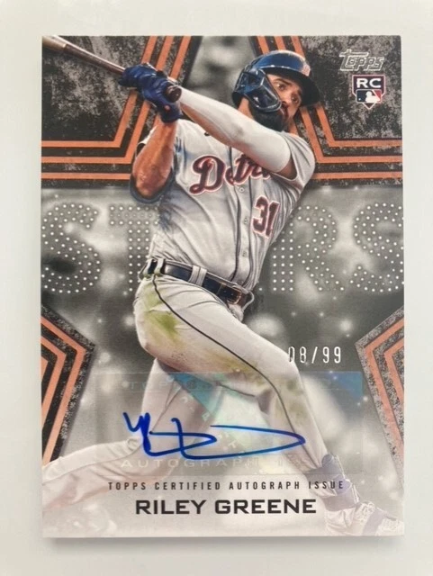 2023 Topps Series 2 Riley Greene Baseball Stars Rookie Auto #/99