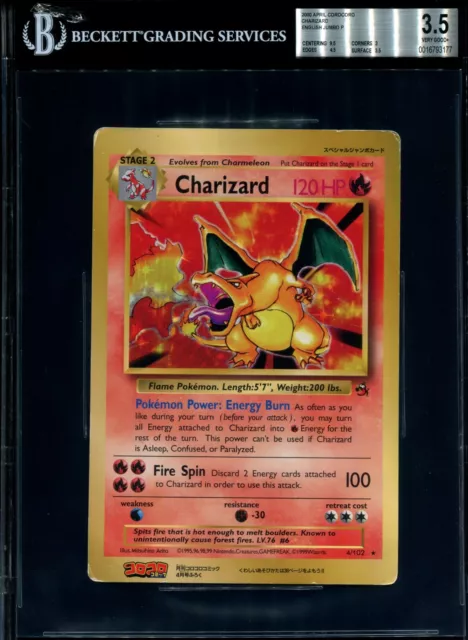 Bgs 3.5 Mint -  Charizard Corocoro English Jumbo - 2000 Pokemon Japanese Promo 4