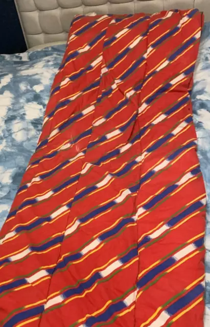 Sacco a pelo a righe reversibile vintage anni '90 Slumbalux rosso e bianco campeggio
