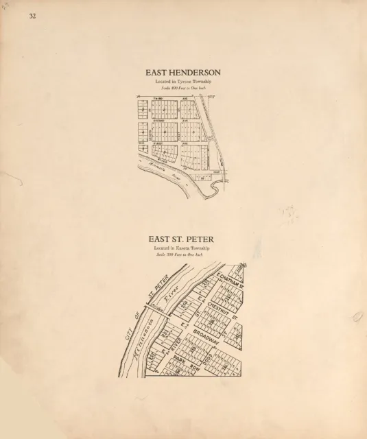 1928 Atlas LE SUEUR COUNTY MINNESOTA  plat maps GENEALOGY history DVD P154