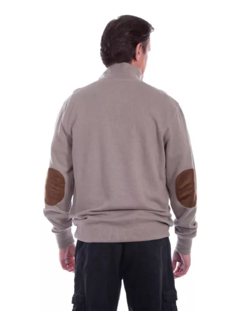 SCULLY WESTERN SWEATER Mens Pullover Elbow Patch L Taupe F0_5278 $59.50 ...