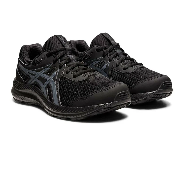 Asics Boys Contend 7 GS Running Shoes Trainers Sneakers Black Sports Breathable