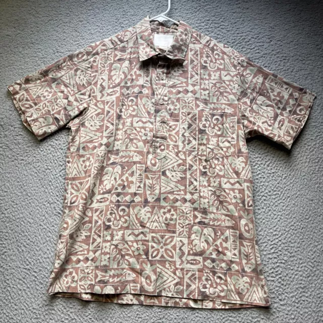 Vintage Howie Hawaiian Shirt Mens Medium Button Up Aloha Short Sleeve