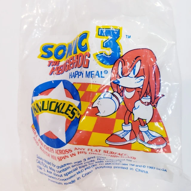 Figurine Knuckles McDonald's 1993 Sonic The Hedgehog - Jouet Happy Meal Rare - Occasion