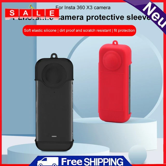 Silicone Body Protector Cover Anti Slip Camera Case with Lanyard for Insta360 X3