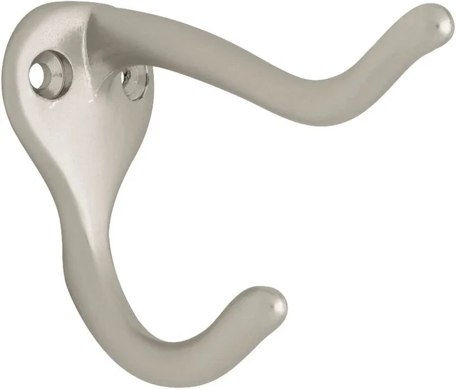 Franklin Brass Coat and Hat Hook Wall Hooks Single Pack Satin Nickel
