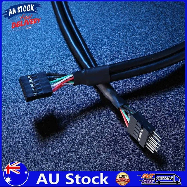 AU USB 2.0 9 Pin Male To 9 Pin Female Cable Extender 9pin USB Header Extension C