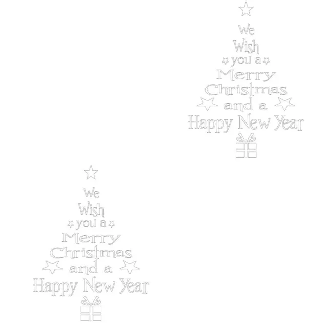 2 Pack Tree Letters Stick New Year Happy Wall Decals