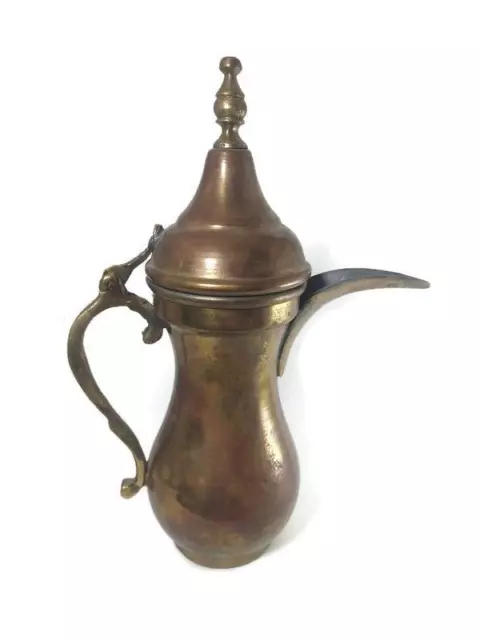 Coffee Dallah Pot Brass Antique Middle Islamic Arabic Eastern Copper Vintage Tea
