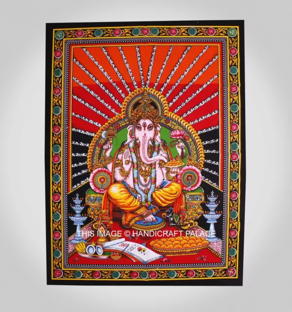 Lord Hindu Ganesha Indian Tapestry Wall Decor Bohemian Hippie God Wall Hanging