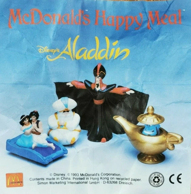McDonalds Happy Meal Toy 1993 Aladdin Character Figure Single Toys - Various