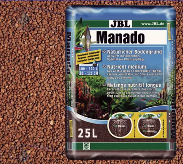 JBL Substrat de sol Manado - Pour plantes d'aquarium - 25l