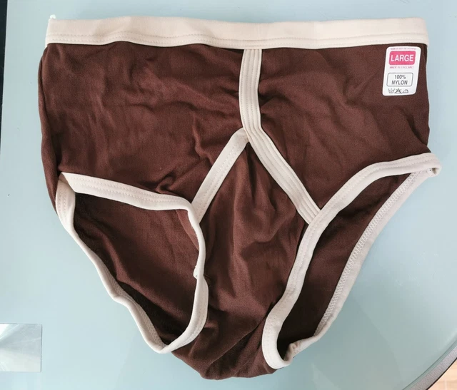 Pantaloni Vintage Anni '70 Marroni Nylon Y Frontali