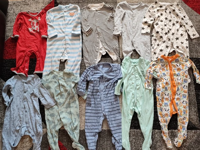 F&F Next Primark George Mothercare Firetrap Baby Boy Babygrows Bundle 6-9 Months
