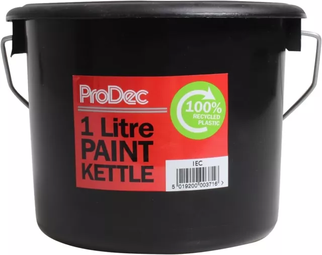 ProDec Paint Kettle Painters Bucket Can Decorating Pot 1 Litre Plastic Neat Work