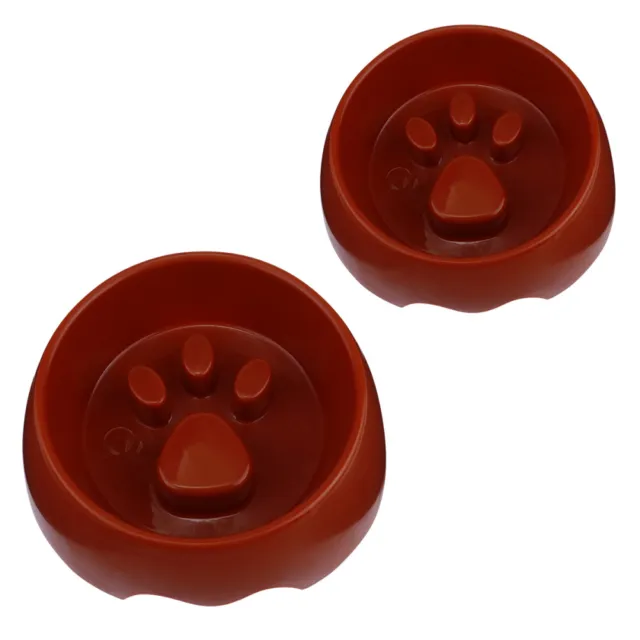 2 PCS Plastica Ciotola Per Cani Anti-soffocamento Slow Food Bowl Animali in