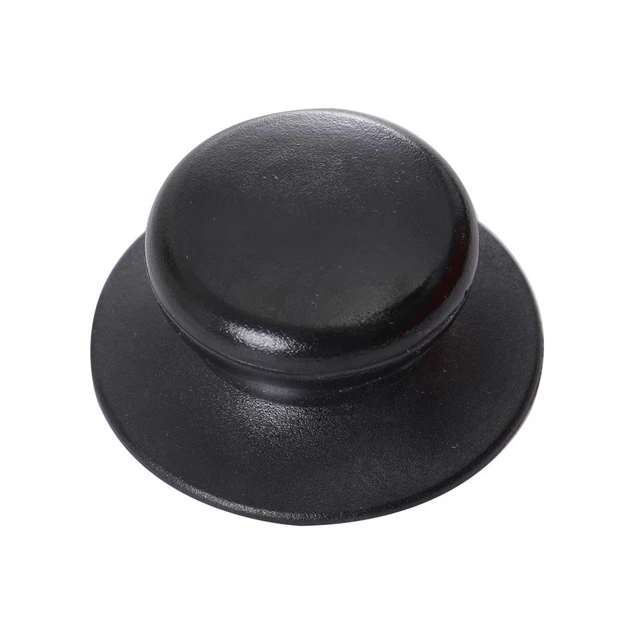 Hogar cocina utensilios de cocina plástico sartén taza olla botón tapa mango negro