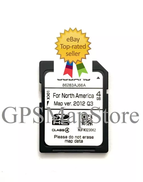 2014 Legacy Outback DIVX Navigation DATA Genuine SD Card U.S CAN Map 86283AJ66A