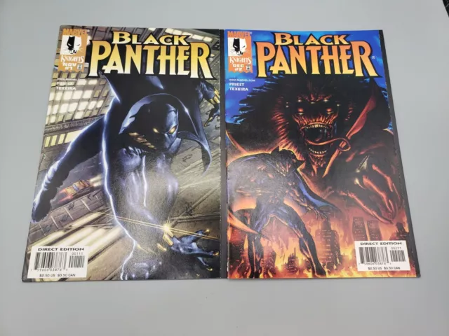Black Panther Vol 2 #1-2 Nov-Dec 1998 Illustrated Marvel Comic Books Set Of 2