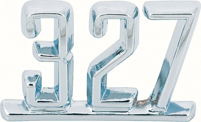 1967 Camaro, 1965-67 Impala, 1965-67 Nova "327" Front Fender Emblem - Pair (2)