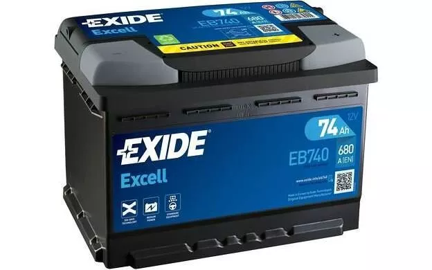 EXIDE Batterie de voiture 74Ah/680A pour BMW Série 6 7 Z3 Z4 NISSAN NP300 EB740