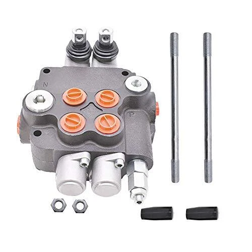 2 Spool 21 GPM 3600 PSI Hydraulic Directional Control Valve SAE Ports Double ...