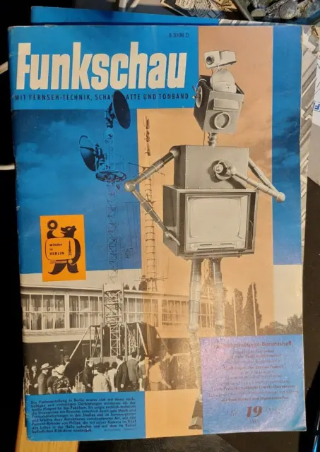 Funkschau, orig.  Magazin  1.Okt.  1961  Heft 19.