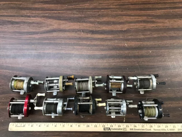VINTAGE MISC LOT of 10 fishing reels as is $45.00 - PicClick