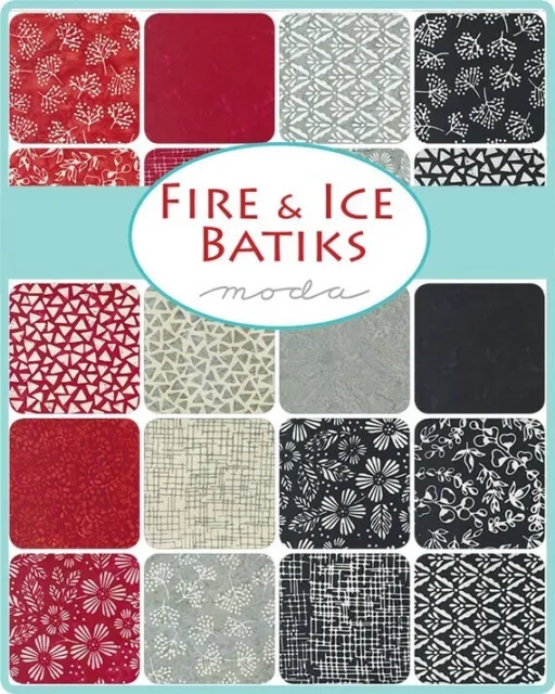 Moda Jelly Roll - FIRE & ICE BATIKS - 100% Patchwork Cotton Fabric