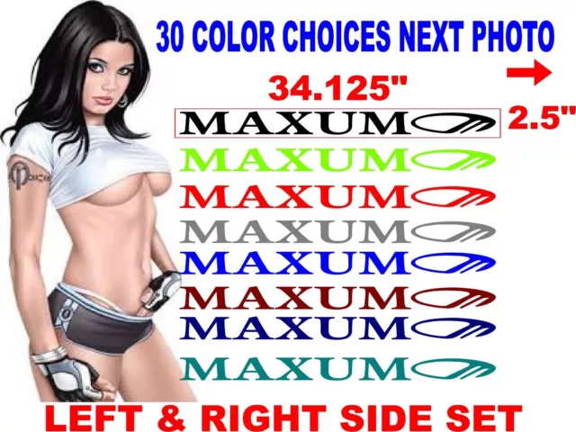 MAXUM BOAT DECALS DECAL BOATS 30 COLOR CHOICES message me for other options