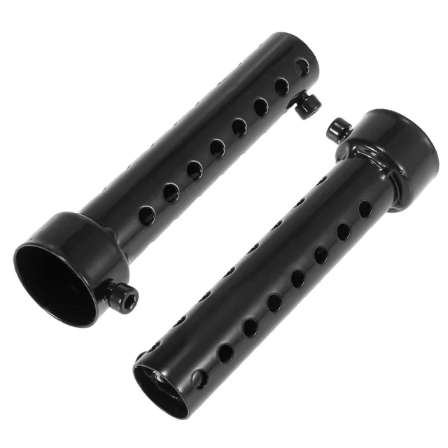 2pz 35mm Moto Scarico Silenziatore Scarico Marmitta Tubo Nero