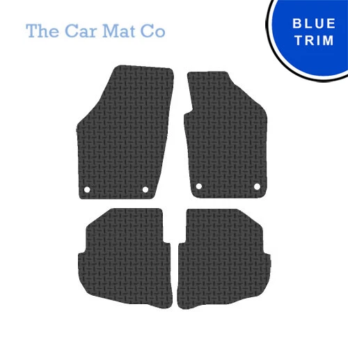CAR MATS FOR VW Polo Twist Fixings 2002 to 2009 Tailored Black Rubber