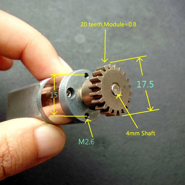 DC5V-24V Full Metal Gearbox Gear Motor 12V 45RPM 180 Speed Reduction Gear Motor