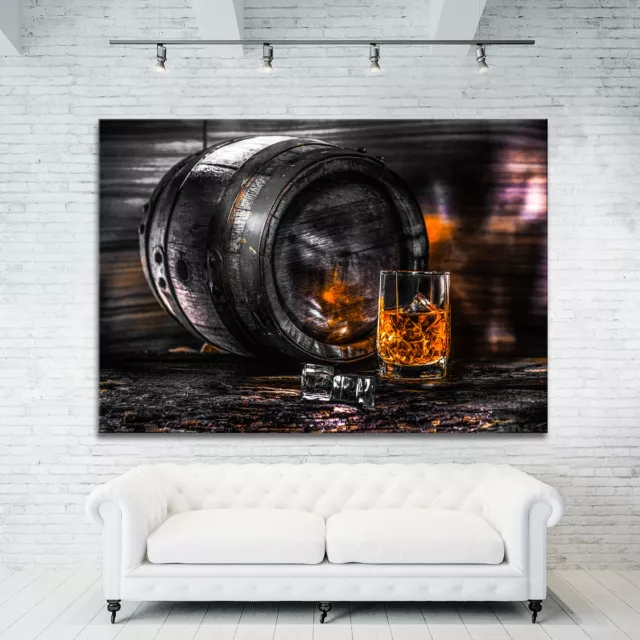 Acrylglas Wandbild Whiskey Fass Abstrakt Kunstdruck Bilder Poster Bar Lounge 2
