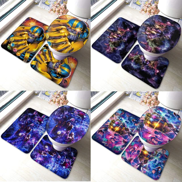 Avengers: Endgame 3PCS Non-Slip Bathroom Rug Set With Contour Mat Toilet Cover