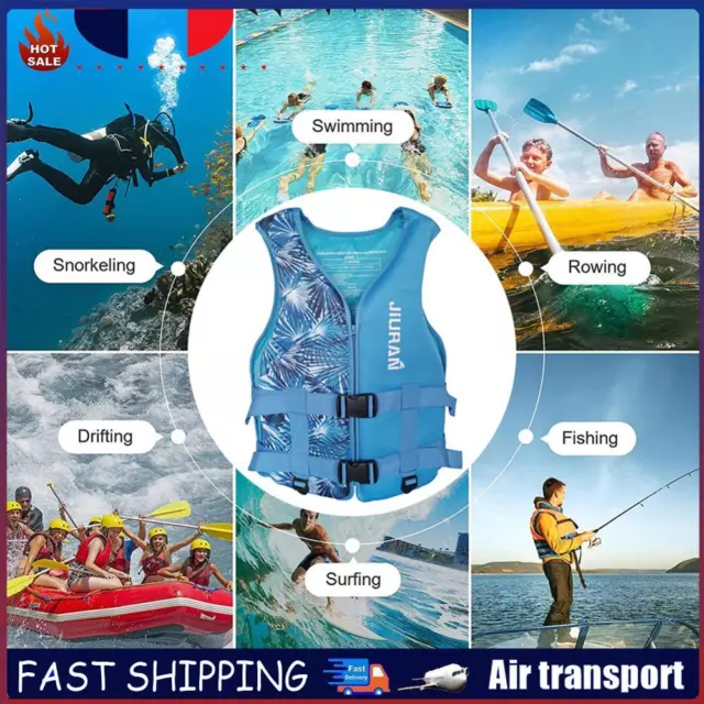 Adjustable Boating Vest Buoyancy Vest for Swimming Sea Fishing (Blue XS) FR