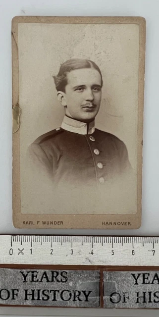 CDV Foto photo Soldat Portrait 1905-18 Atelier Karl F. Wunder Hannover