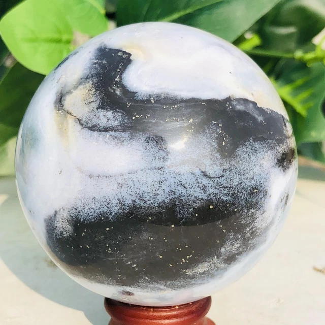 434g Natural Ocean Jasper Ball Quartz Crystal Geode Mineral Specimen Healing