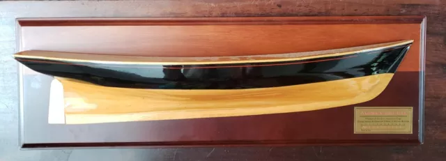 AM Authentic Model Wood Half Hull Sailing Ship Plank 28" America
